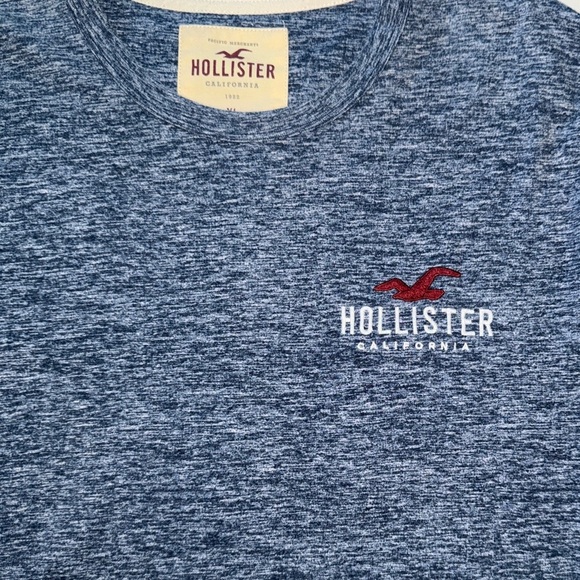 Hollister Men’s Long Sleeve Graphic Tee  Size M | California Surf Logo Navy Blue - Picture 10 of 14